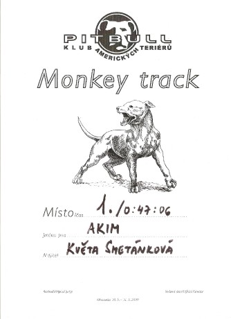 Monkey track 2009  1. místo