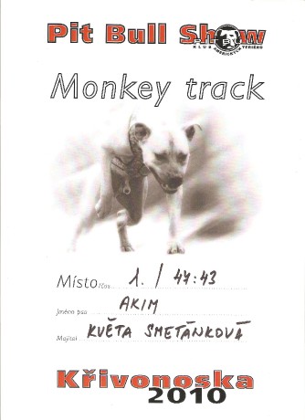 Monkey track 2010 1. místo
